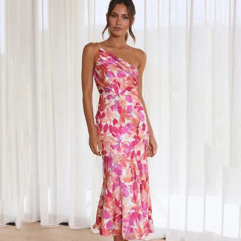 Elva | Floral One Shoulder Dress