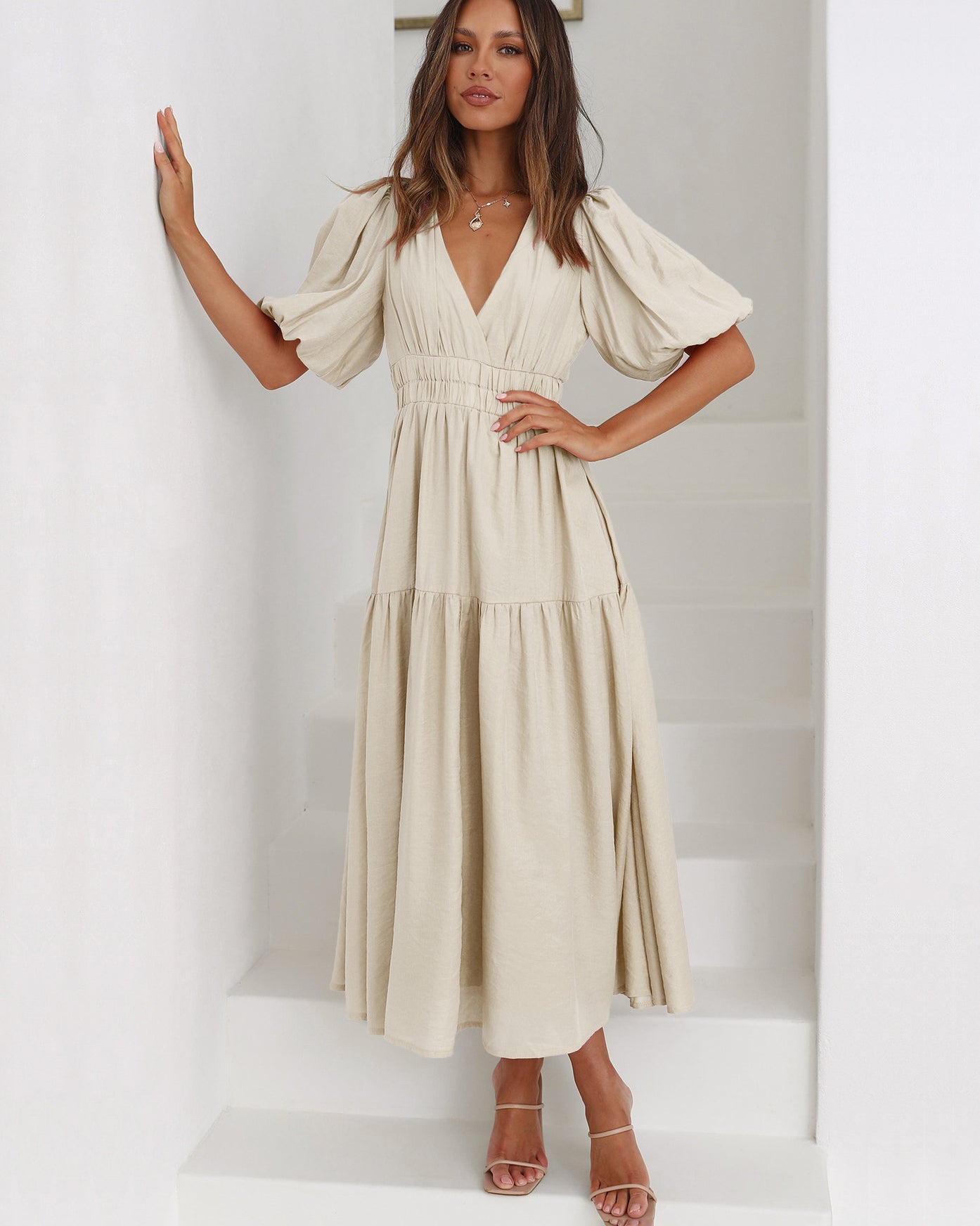 Enessa | Classic Puff Sleeve Dress