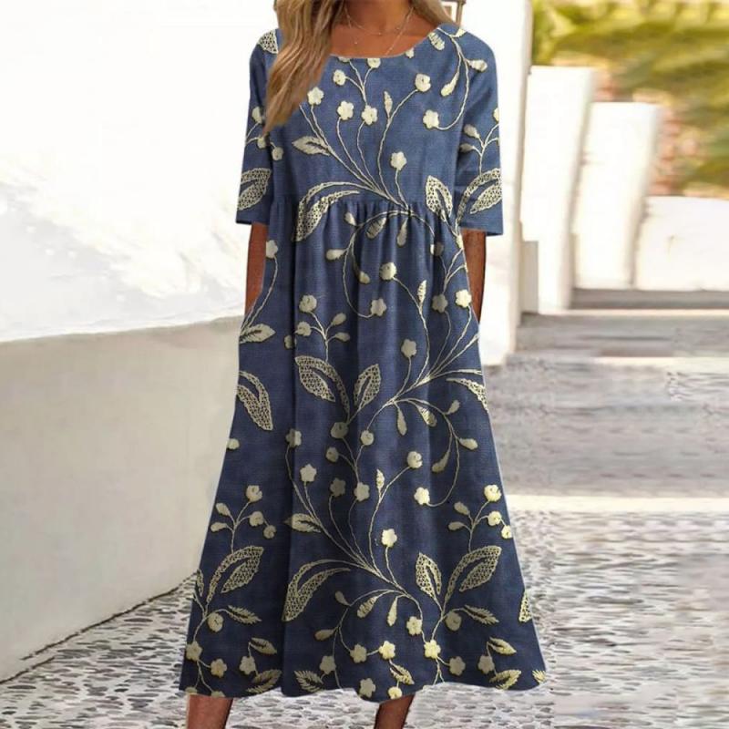 Kharis | Classic Floral Midi Dress