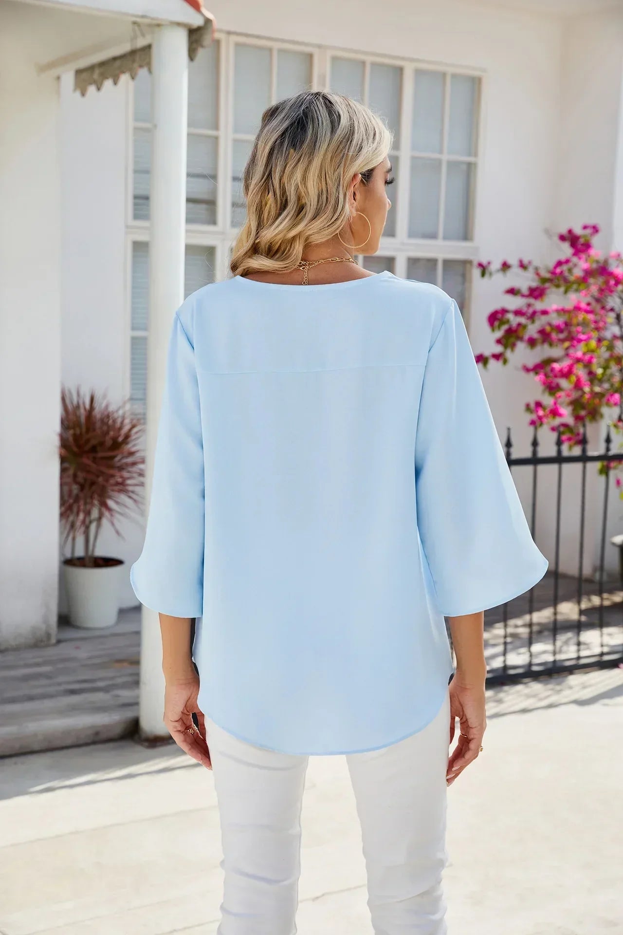 Carina | Elegant V-Neck Blouse