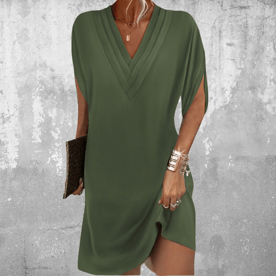 Amelita | Elegant V-Neck Casual Dress