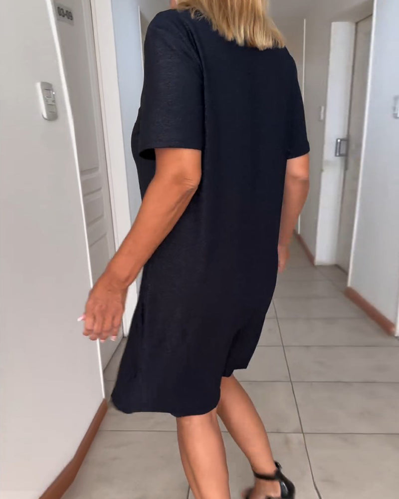 Melia | Chic V-Neck Twist Dress