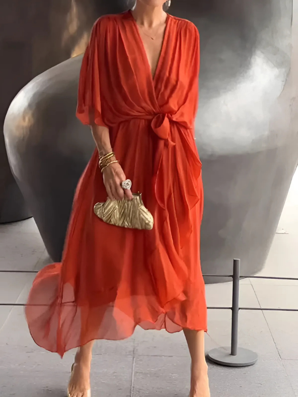 Serafine | Flowy V-Neck Maxi Dress