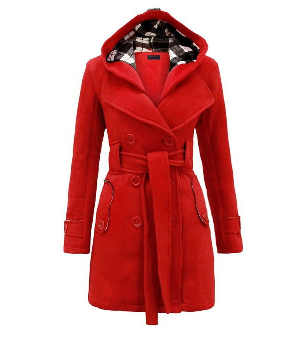 Celina | Hooded Pea Coat