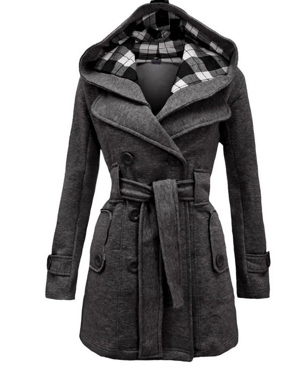 Celina | Hooded Pea Coat