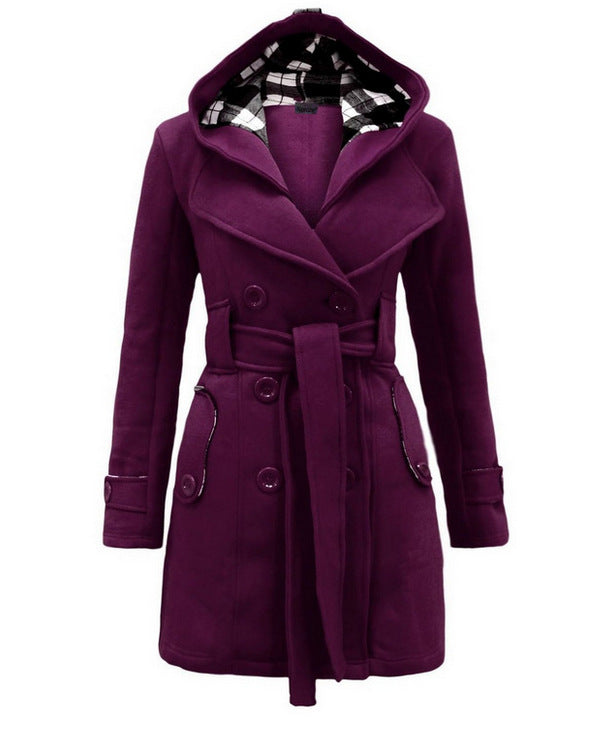 Celina | Hooded Pea Coat