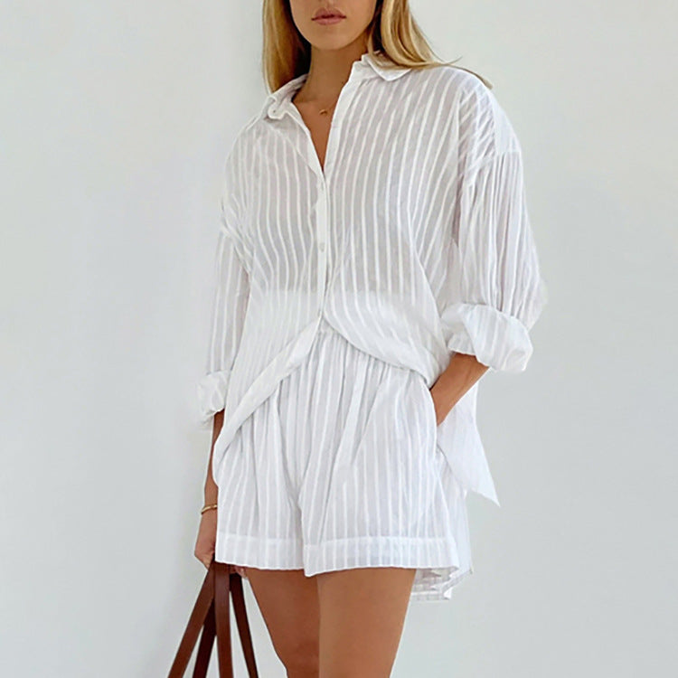 Liliane | Chic Breezy Button-Up & Shorts Set