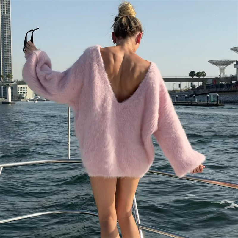 Esme - Fluffy Oversized Sweater Dress