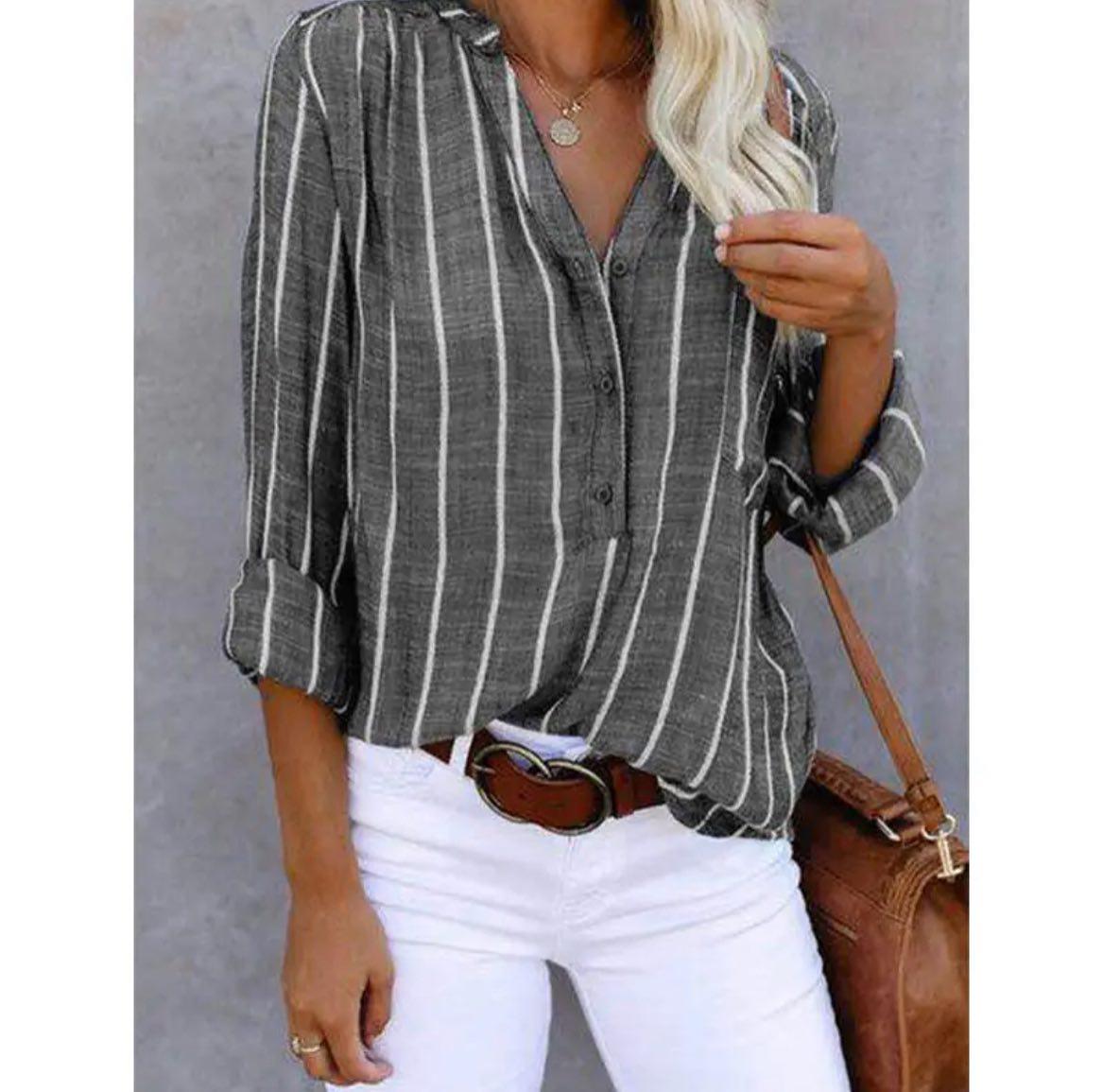 Giavanna | Classic Striped Button-Up