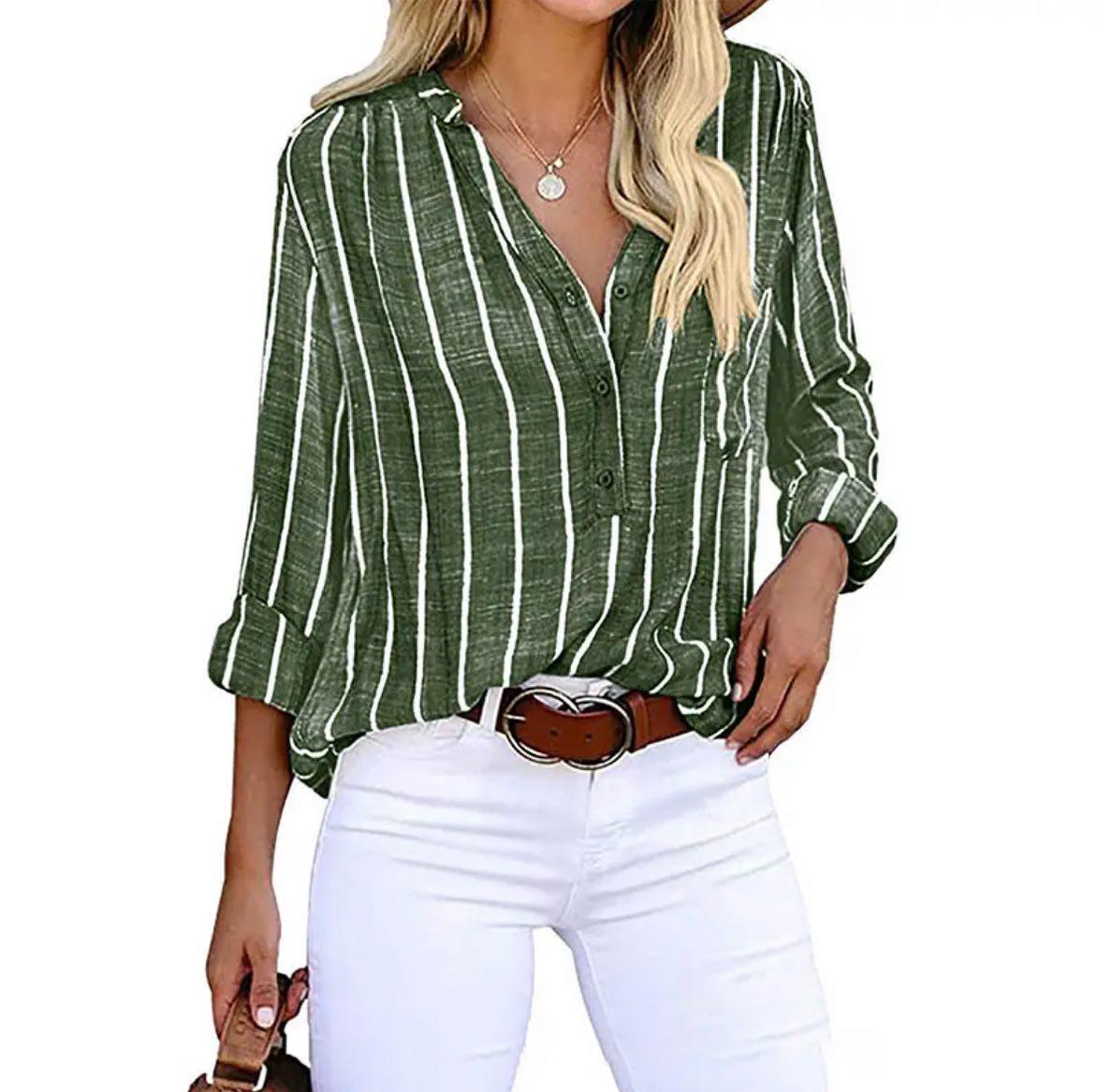 Giavanna | Classic Striped Button-Up