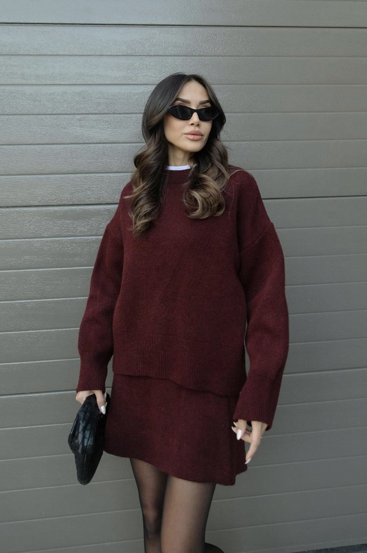 Ellora | Luxe Chic Sweater Skirt Ensemble