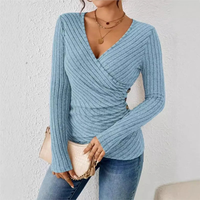 Auraya  | Slimming Ribbed Knit Top