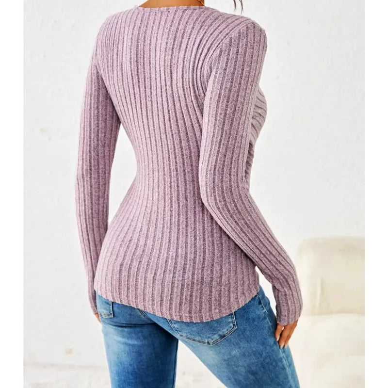 Auraya  | Slimming Ribbed Knit Top