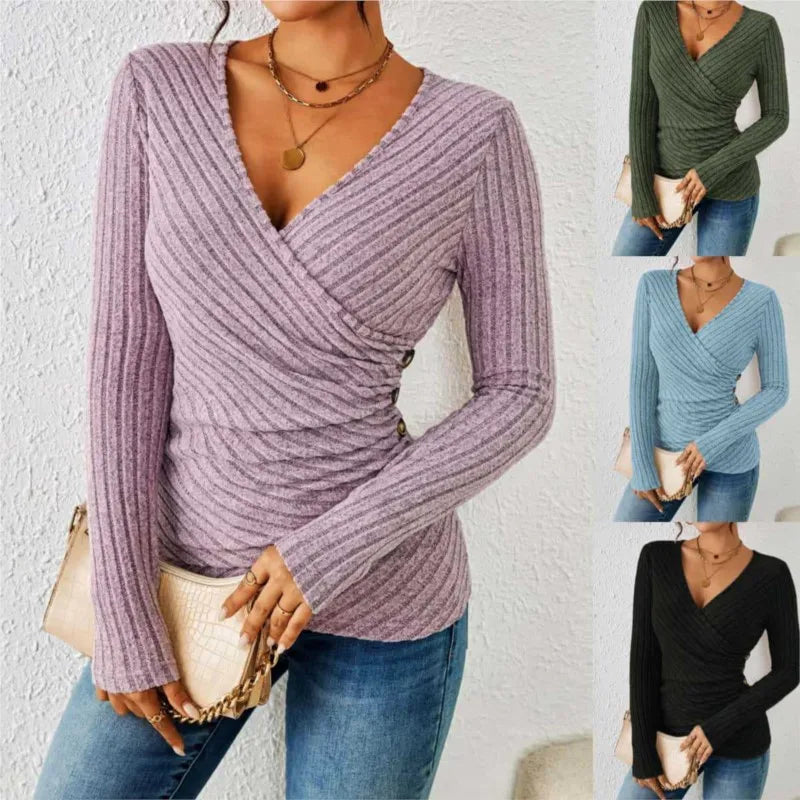 Auraya  | Slimming Ribbed Knit Top