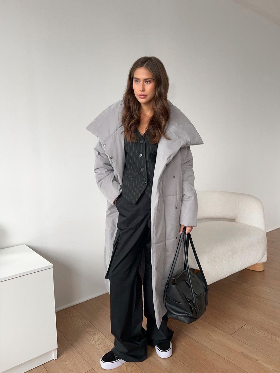 ELVYN | Long Quilted Puffer Jacket with Belt