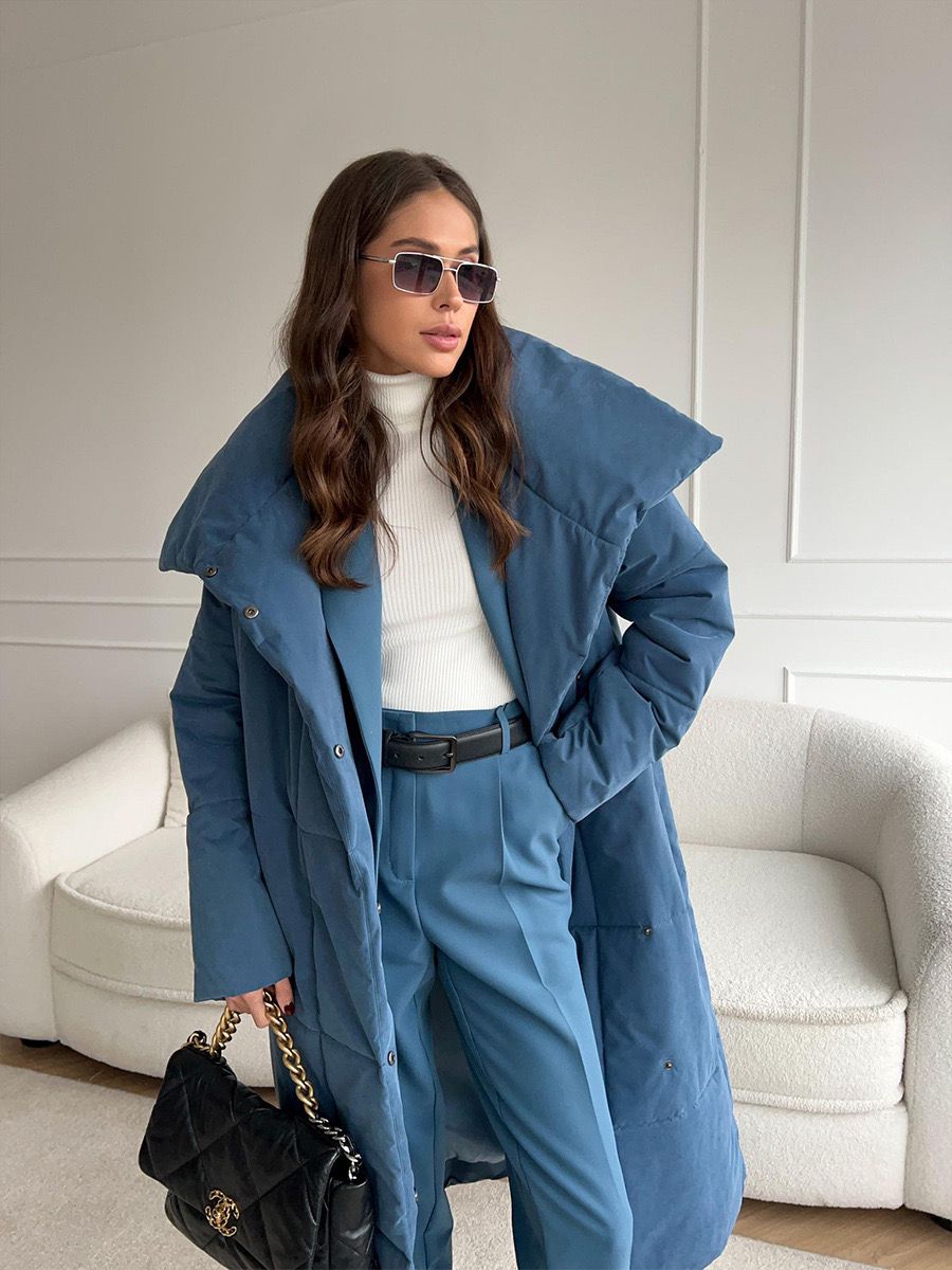 ELVYN | Long Quilted Puffer Jacket with Belt