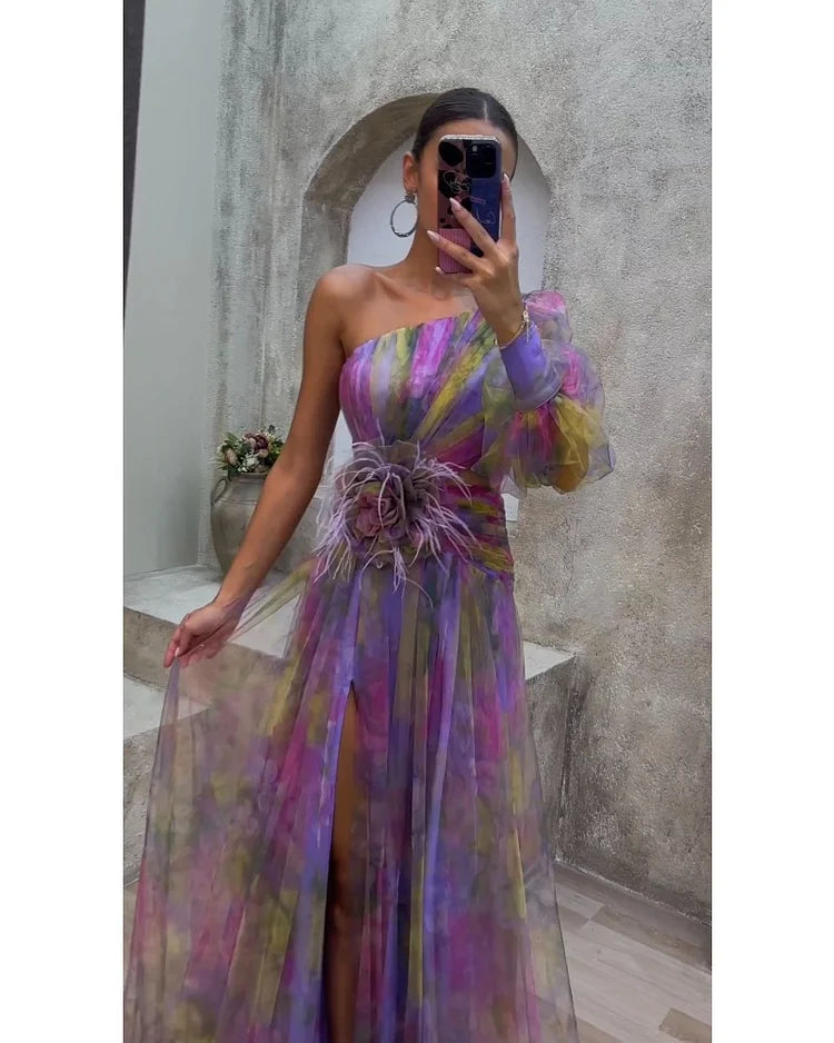 Celisse | Premium Luxe One-Sleeve Dress