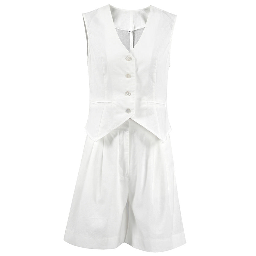 Azelia | Luxe Tailored Vest & Shorts Set