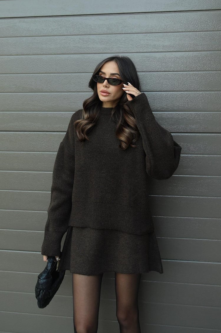 Ellora | Luxe Chic Sweater Skirt Ensemble