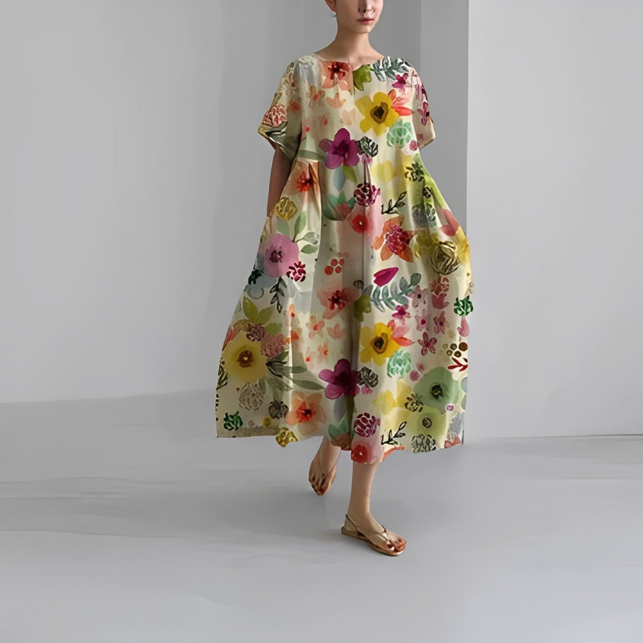 Nalia | Boho Floral Maxi Dress