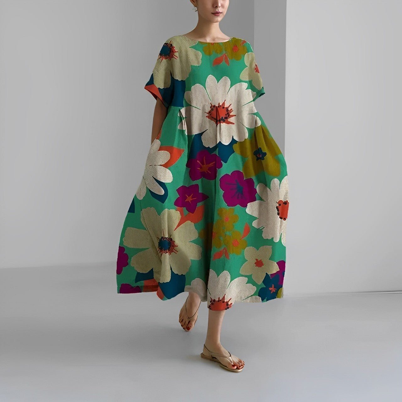 Nalia | Boho Floral Maxi Dress