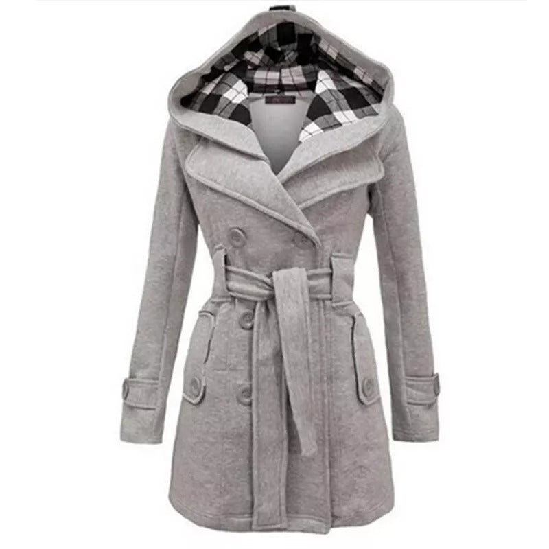 Celina | Hooded Pea Coat