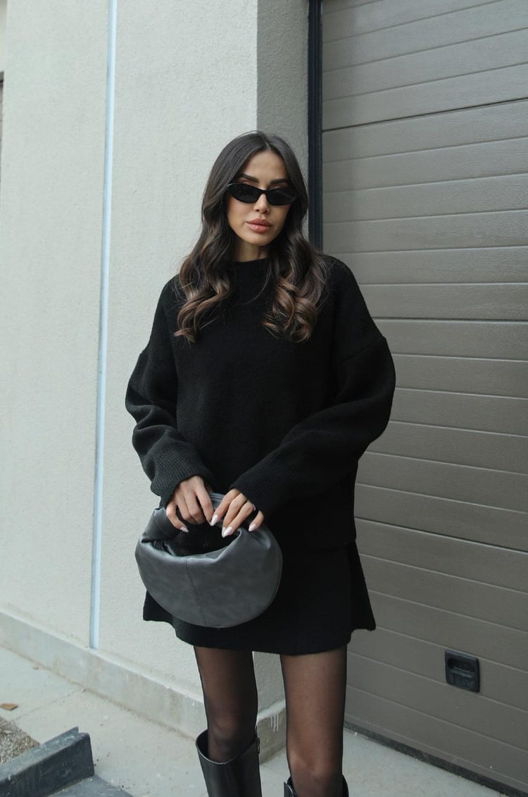 Ellora | Luxe Chic Sweater Skirt Ensemble