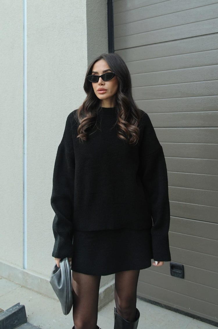 Ellora | Luxe Chic Sweater Skirt Ensemble