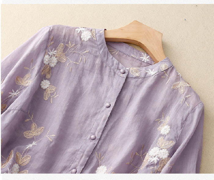 Elisette | Classic Embroidered Blouse