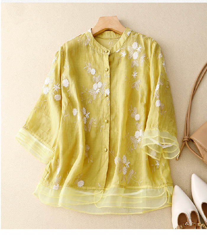 Elisette | Classic Embroidered Blouse